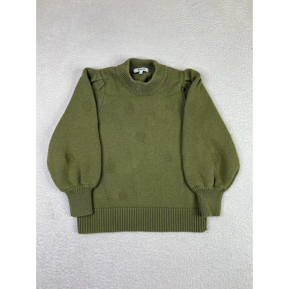 Madewell Olive Green Off-the-Shoulder Sweater